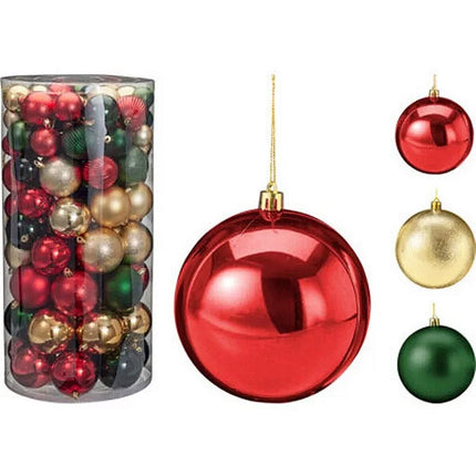 S.i.a. Kerstballen 2.6-8 Cm 100 Stuks Rood/Groen/Goud