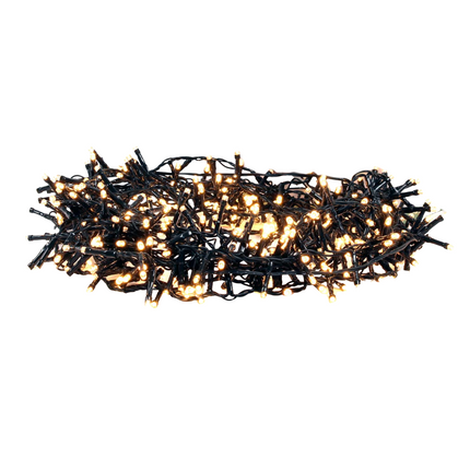 Cheqo® Kerstlampjes - Kerstverlichting - Kerstboomverlichting LED - Warm Wit - 960 LED's - 1240 cm - Timerfunctie