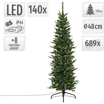 S.i.a. Decoratie Dennenboom Met Led-Verlichting 150 Cm Groen