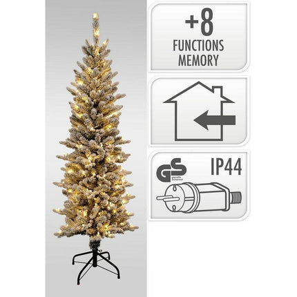 S.i.a. Decoratie Dennenboom Met Sneeuw + Led-Verlichting 150 Cm Wit/Groen