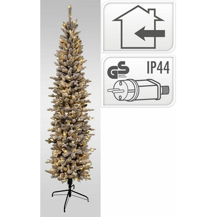 S.i.a. Decoratie Dennenboom Met Sneeuw + Led-Verlichting 180 Cm Groen/Wit