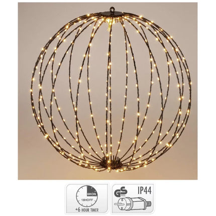 Overige Merken Led Bol 320 Led'S 50 Cm Warm Wit Zwart