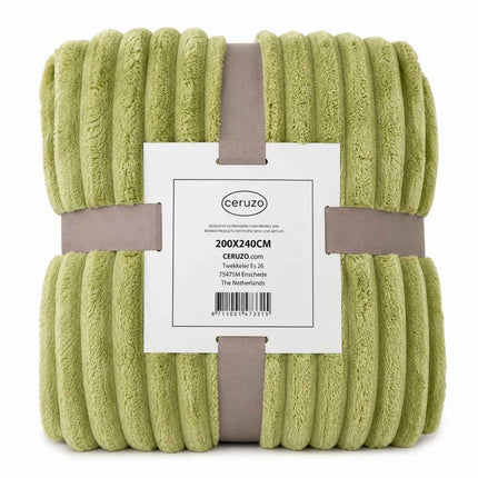 Ceruzo Fleece Deken - 200X240 Cm - Groen