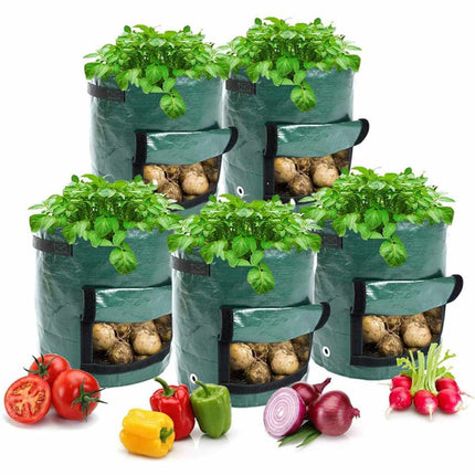 Ceruzo 5X Kweekzakken - Aardappelzak - 27 Liter - Met Oogstvenster