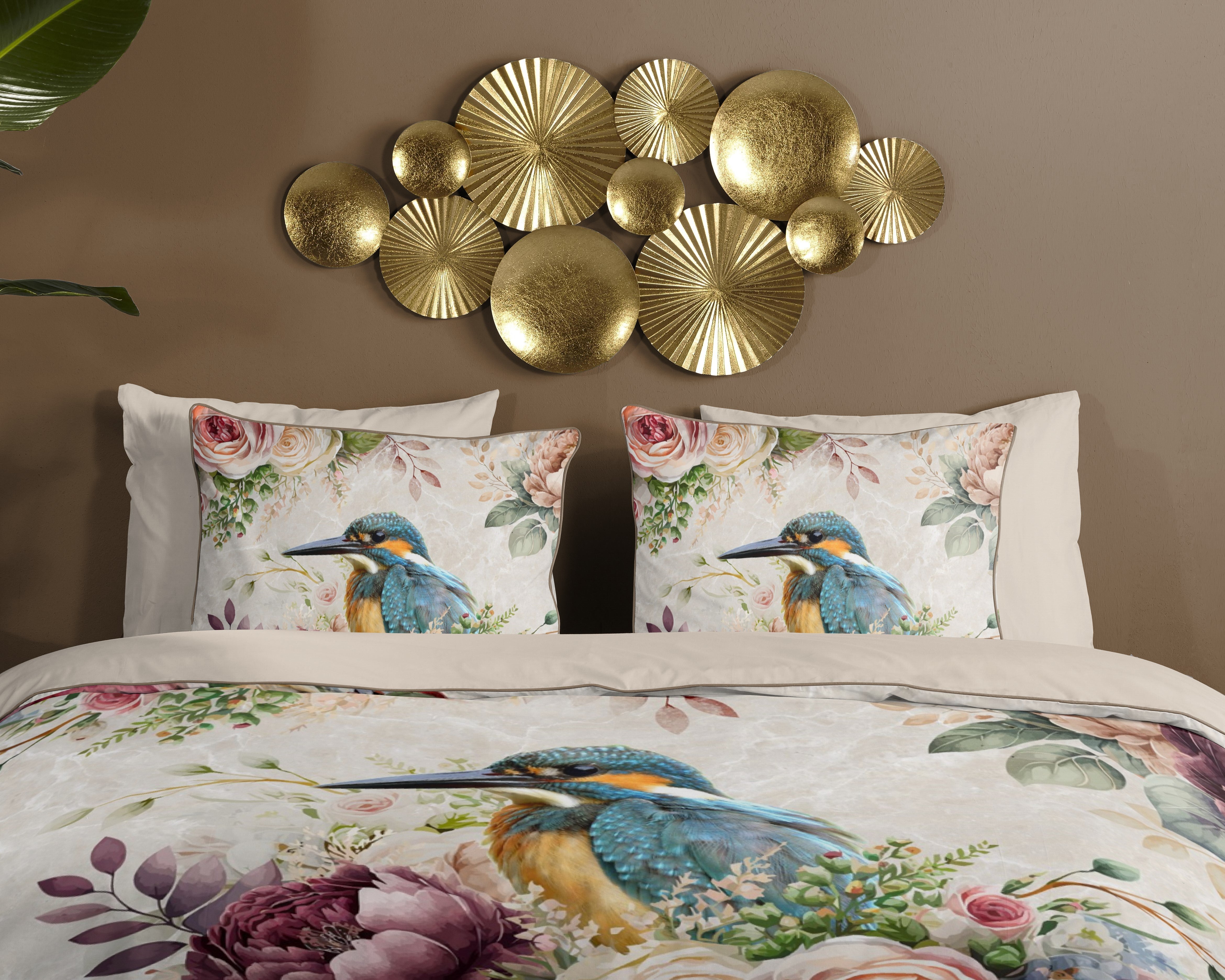 DXHOME Satijnen beddengoed, 135 x 200 cm, satijn goud, glad glanzend beddengoed, luxe microvezel, bloemenpatroon, moderne beddengoedset, esthetisch dekbedovertrek met ritssluiting 1 kussensloop 80 x DXHOME Satijnen beddengoed, 135 x 200 cm, satijn goud, glad glanzend beddengoed, luxe microvezel, bloemenpatroon, moderne beddengoedset, esthetisch dekbedovertrek met ritssluiting 1 kussensloop 80 x