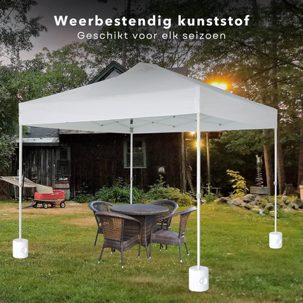 Cheqo® Gewicht voor Partytent en Paviljoen - Vulbare Voet voor Partytent - Weerbestendige Verzwaarde Basis - Kunststof