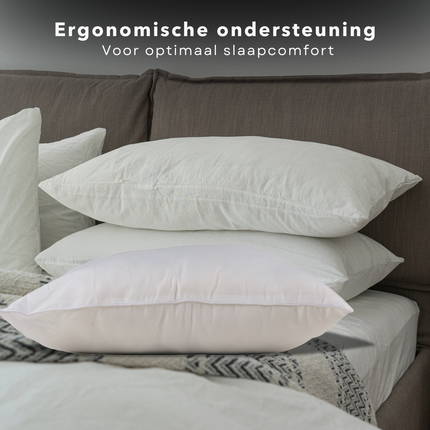Cheqo® Microvezel Kussen 60x60 - Comfortabel Hoofdkussen - Zacht en Ondersteunend