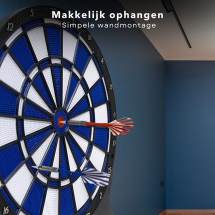 Cheqo® Elektronisch Dartbord - Darten - Dartbord Elektrisch - Inclusief 18 Spellen - LCD Display - Inclusief Darts - Dartpijlen
