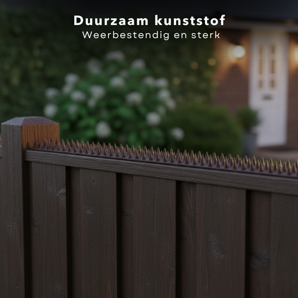 Cheqo® Anti Klim Strips - Antiklim Strips - Kattenverjager - Vogelverjager - Afweermatten - Afweer Mat - Vogelpinnen - Kattenpinnen Schutting - Spijkermat