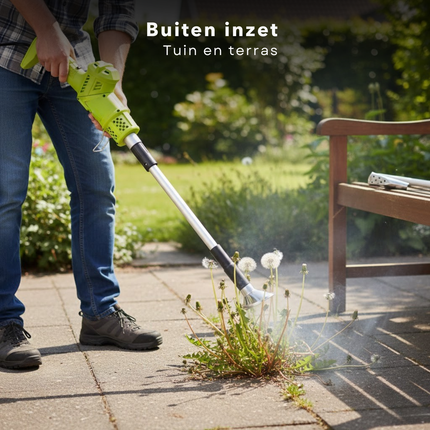Cheqo® Elektrische Onkruidbrander - Onkruidbrander Elektrisch - Onkruidverdelger Elektrisch - Onkruidverwijderaar Elektrisch - Onkruidbrander 2000w - Onkruidbrander met Bbq Mondstuk - Bbq Aansteker Elektrisch - Onkruidbrander voor Voegen
