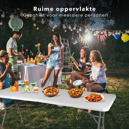 Cheqo® Inklapbare Tafel – Klaptafel – Campingtafel – Vouwtafel Buiten - Tafel Opvouwbaar - Camping & Tuin
