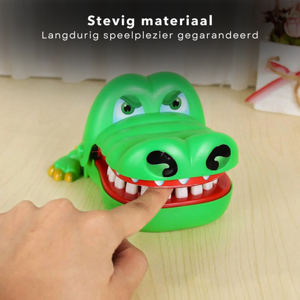Cheqo® Krokodil Bijt Spel - Bijtende Krokodil - Krokodilletje - Voor Het Hele Gezin - Drankspel - Compact Formaat - Duurzaam Kunststof
