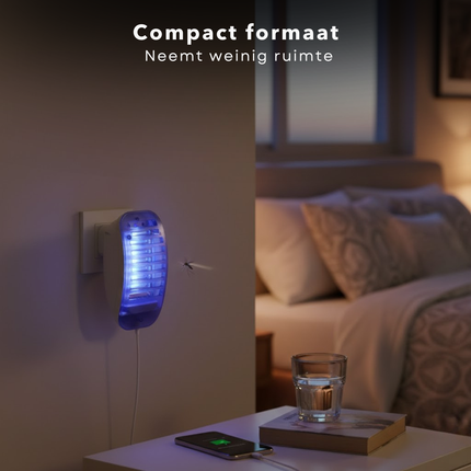 Cheqo® Insectenkiller - Insectendoder - Insectenlamp - Vliegenlamp - Vliegenvanger Elektrisch - Muggenlamp - Muggenvanger - Muggenstekker - Insectenverdelger - Elektrische Insectendoder - UV Insectenlamp