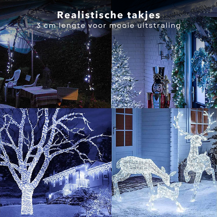 Cheqo® LED Kerstverlichting - Kerstlampjes - Kerstboomverlichting - Cluster - Clusterverlichting - 1500 LED's - 30M - Voor Binnen en Buiten - Timer & Geheugen