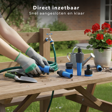 Cheqo® Tuinsproeier - Sproeier - Sproeier Set - Tuinsproeier Set - Watersproeier - Tuinslang Set - Tuinslang Adapter Set