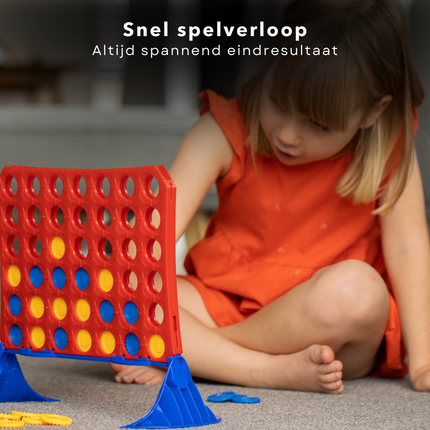 Cheqo® Vier op een Rij Spel - 4 Op Een Rij - Reisspel - Tactisch Bordspel voor Kinderen - Educatief Speelgoed 5 Jaar