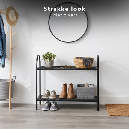 Cheqo® Plantenrek - Plantenstandaard - Bloemenstandaard - Bloemenrek - Plantenrek Zwart - Plantenstandaard Zwart - Opvouwbaar Plantenrek - Opvouwbare Plantenstandaard - Plantenrek Binnen - Plantenrek Buiten