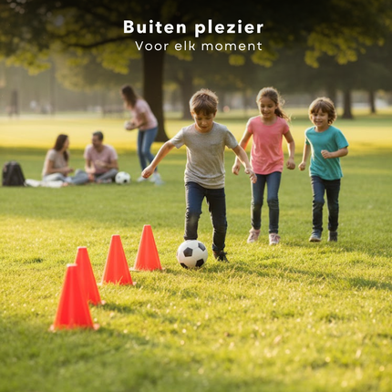 Cheqo® Pionnen - Pilonnen - Verkeerskegel - Verkeerskegels - Markeringspionnen - Markeringshoedjes - Trainingshoedjes - Training Kegels - Slalom Pionnen - Voetbal Pionnen - Sport Pionnen - Oranje Pionnen
