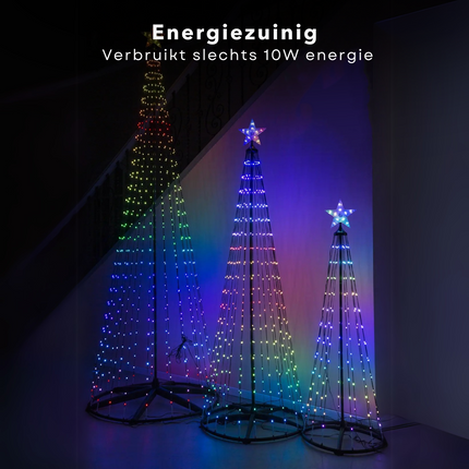 Cheqo® LED Vlaggenmast Kerstboom Verlichting - Kerstverlichting voor Buiten - 210cm - RGB Verlichting - Buitenverlichting