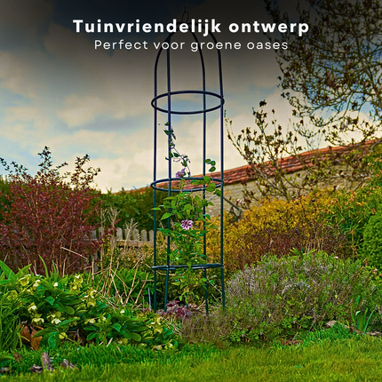 Cheqo® Metalen Klimrek voor Planten - Plantenklimrek - Klimplanten Ondersteuning - Duurzaam Metaal