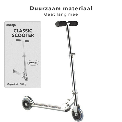 Cheqo® Aluminium Step Zwart - Kinderstep - Inklapbaar en Verstelbaar - Voor Kinderen en Volwassenen - Max 50 kg