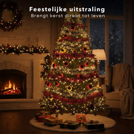 Cheqo® Kerstverlichting Binnen En Buiten - 540 LED Lampjes - Warme LED Verlichting - Energiezuinige Kerstverlichting - IP44 Kerstlampjes - 11,5 Meter Lichtslinger - Feestelijke Sfeer Verlichting - Duurzame Kerstboomverlichting