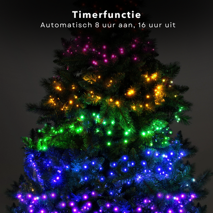 Cheqo® Clusterverlichting Multicolor - Kerstboomverlichting - Kerstlampjes - Kerstverlichting - 8M - 400 LED - Waterdicht voor Binnen en Buiten