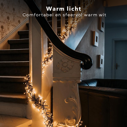 Cheqo® Kerstboomverlichting LED - Kerstlampjes - Kerstverlichting - Kerstboom Verlichting - Warm Wit - 384 LED's - Timerfunctie - Voor Binnen en Buiten