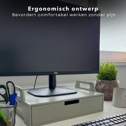 Cheqo® Houten Laptoptafel - Bedtafel - Ontbijt op Bed - Schootkussen - Bedtafel - Laptopverhoger - Verstelbaar - Groen/Grijs