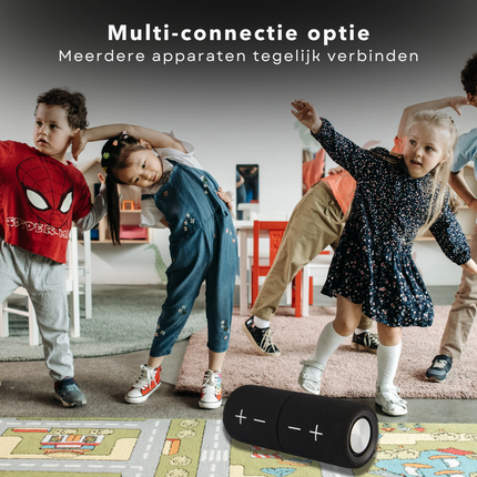 Cheqo® Magnetische Dual Bluetooth Speaker - Draadloze Speaker - Draadloos & Compact - Krachtig Geluid - Zwart