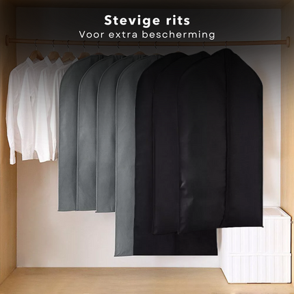Cheqo® Kledinghoes - Kledinghoezen - Kledingzakken - Opbergzak Kleding - Ademend en Met Rits - Bescherming voor Jassen en Jurken