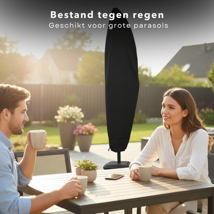 Cheqo® Parasolhoes Hangparasol - Parasolhoes Zweefparasol - Hoes voor Hangparasol - Hoes voor Zweefparasol - Beschermhoes Hangparasol - Beschermhoes Zweefparasol - Parasol Beschermhoes - Hoes Hangparasol