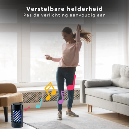 Cheqo® Oplaadbare Campinglamp met Bluetooth Speaker - Tentlamp - Noodlantaarn - Lantaarn - Draadloze Sfeerverlichting - LED Muzieklamp - Waterdicht Design