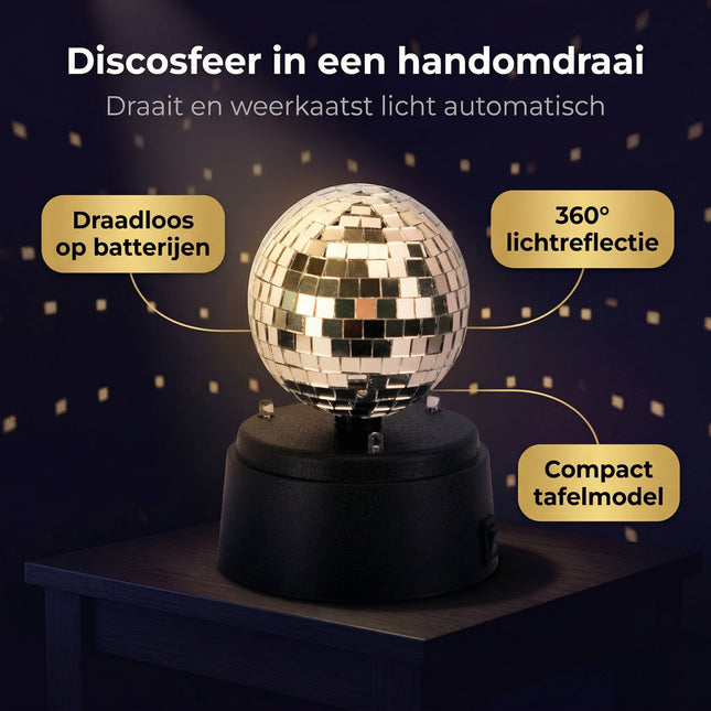 Cheqo® Mini Spiegel Disco Bal - Benefit Map