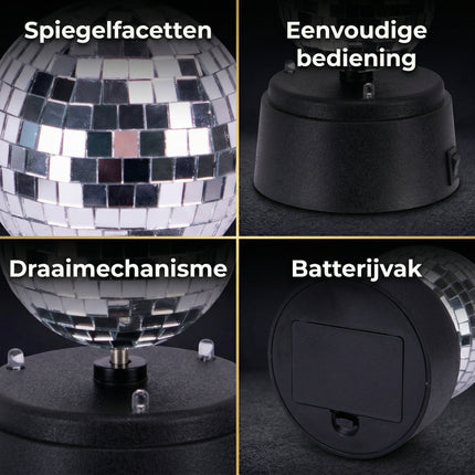 Cheqo® Mini Spiegel Disco Bal - Detail Split