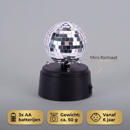 Cheqo® Mini Spiegel Disco Bal - Specs