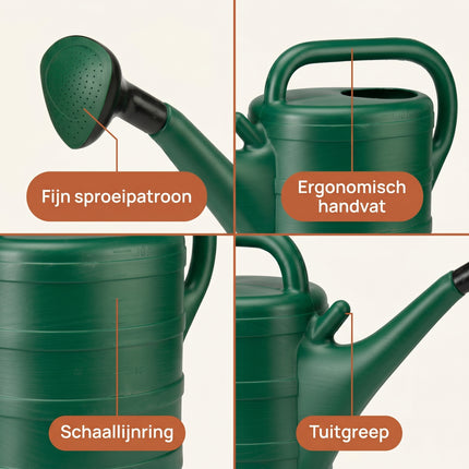 Cheqo® Gieter 10L Donker Groen - Detail Split