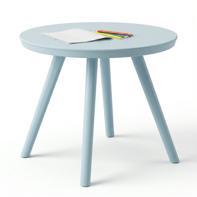 Cheqo® Kindertafel Rond Pastel Blauw - Hero