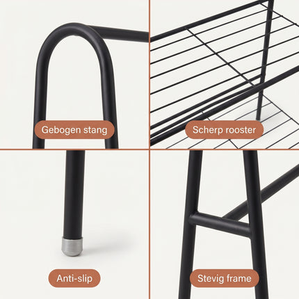 Cheqo® Kledingrek met Schoenenrek - Detail Split