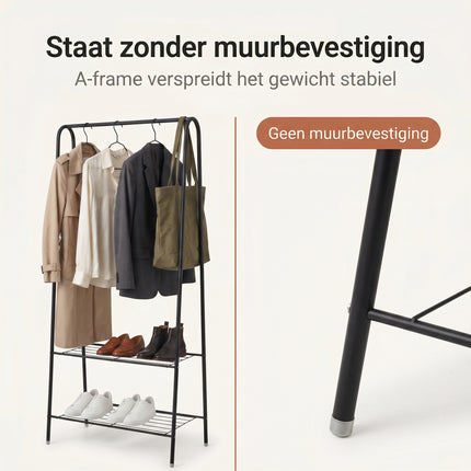 Cheqo® Kledingrek met Schoenenrek - Bezwaarkiller