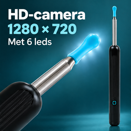 Cheqo® Oorsmeer Verwijderaar met Camera - Oorreiniger - Oor Camera - Ear Cleaner - Oren Schoonmaken - Otoscoop - Oorlepel - Oorsmeer Verwijderen - Earscratcher - Ooreiniging - met WiFi en App op Smartphone - HD Camera — infographic 2