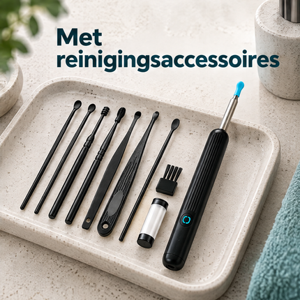 Cheqo® Oorsmeer Verwijderaar met Camera - Oorreiniger - Oor Camera - Ear Cleaner - Oren Schoonmaken - Otoscoop - Oorlepel - Oorsmeer Verwijderen - Earscratcher - Ooreiniging - met WiFi en App op Smartphone - HD Camera — infographic 6