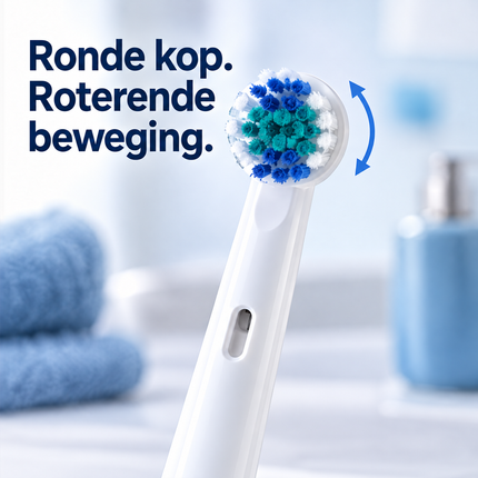 Cheqo® Elektrische Tandenborstel - Roterend - Oplaadbaar - Ronde Borstelkop - 3 Poetsstanden - 2-Minuten Timer - met Reisetui - Opzetborstels - Wit - voor Volwassenen - Oscillerend - USB-C — infographic 2