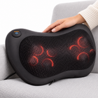 Cheqo® Shiatsu Massagekussen - Nekmassage Apparaat - Massagekussen Nek en Rug - met Warmtefunctie - Shiatsu Massage - Kneedmassage - voor Nek Schouders en Rug - Infrarood Massage - Rugmassage Apparaat - Schoudermassage - Massagekussen voor Auto — hoofdbeeld