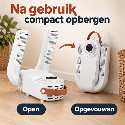 Foldable Shoe Dryer With Timer — infographic 4