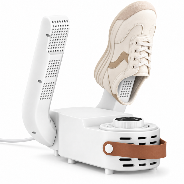 Cheqo® Schoenendroger Elektrisch - Opvouwbaar en Draagbaar met Instelbare Timer - Schoenverfrisser en Geurvreter voor Sneakers - Laarzendroger - Shoe Dryer voor Thuis - Sportschool en op Reis