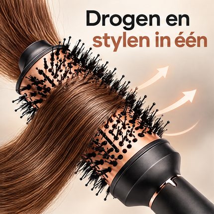 Cheqo® Föhnborstel - Warmteborstel - Haardroger Borstel - Volumeborstel - Hetelucht Borstel - Warme Luchtborstel - Haarstyler - Stijlborstel - Krulborstel - Ovale Borstel - Elektrische Haarborstel - Droogborstel - voor Alle Haartypen - Anti-Klit — infographic 2