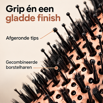 Cheqo® Föhnborstel - Warmteborstel - Haardroger Borstel - Volumeborstel - Hetelucht Borstel - Warme Luchtborstel - Haarstyler - Stijlborstel - Krulborstel - Ovale Borstel - Elektrische Haarborstel - Droogborstel - voor Alle Haartypen - Anti-Klit — infographic 4
