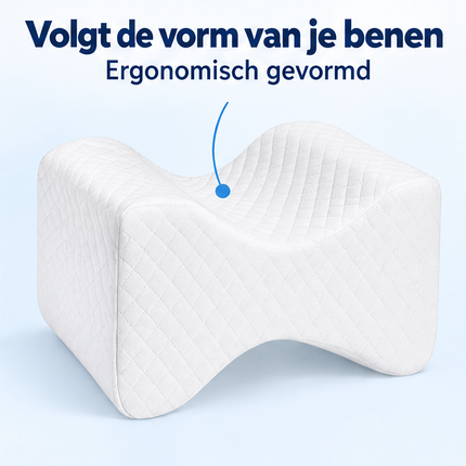 Cheqo® Kniekussen - Beenkussen - Kniekussen voor in Bed - Kniekussen voor Zijslapers - Orthopedisch Kniekussen - Ergonomisch Beenkussen - Zijslaapkussen - Kussen tussen Benen - Memory Foam Kussen - Kniekussen tegen Rugpijn - Schootkussen — infographic 2