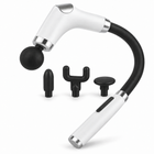 Cheqo® Massagepistool met 4 Opzetstukken - Massage Gun - Massageapparaat met Verlengarm - Nekmassage - Rugmassage - Schoudermassage - Spiermassage - Spierherstel - Triggerpoint Massage - Sportmassage - Zelfmassage - Massage Pistool Wit — hoofdbeeld